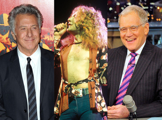 Dustin Hoffman, Robert Plant Led Zeppelin, David Letterman Dustin Hoffman, Robert Plant Led Zeppelin, David Letterman